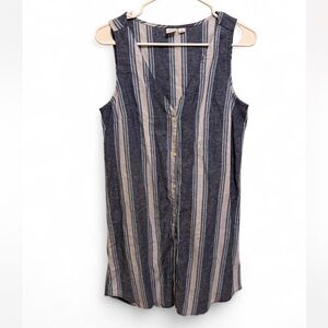 GAP Blue and White Striped linen blend Dress
